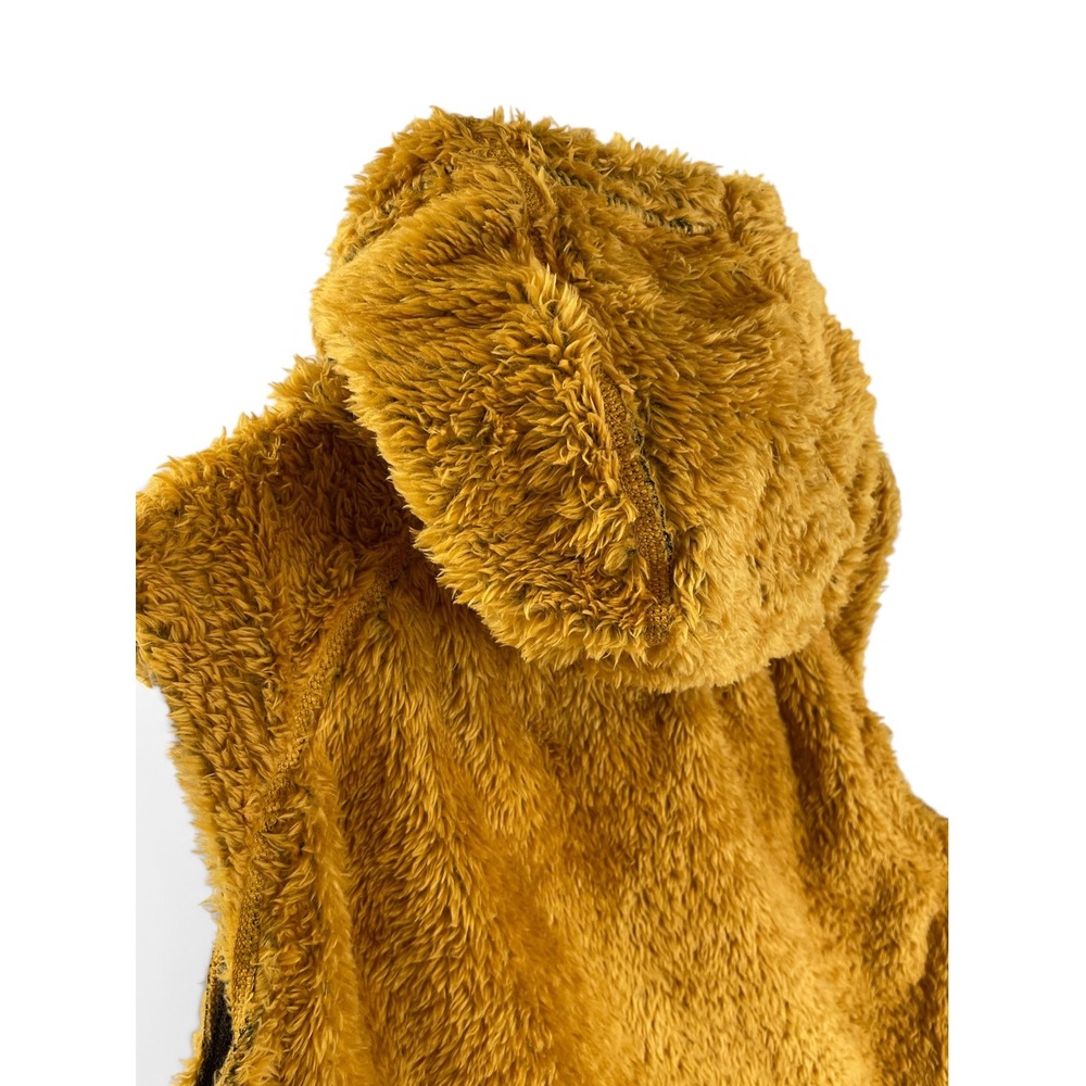 Kuhl Flight Vest M Gold Mustard High Pile Italian Fleece Sherpa Hooded Gilet - Picture 7 of 16
